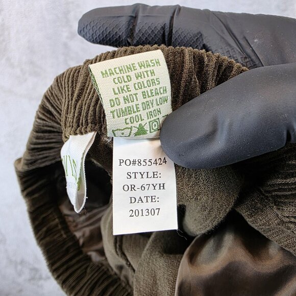 Orvis Corduroy Pants Womens Medium Brown Elastic Waist Straight Leg Casual MP - Picture 11 of 11